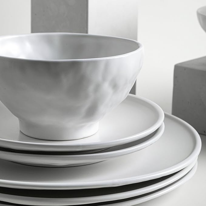 Stone by Mercer Project NENDO 32-Piece Dinnerware Set Stoneware White