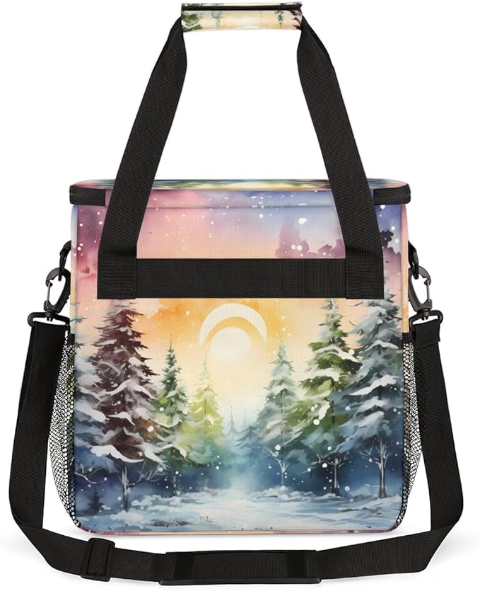 Abstract Tree Coffee Maker Carrying Bag Cute Tree Travel Storage Bag Compatible with K-Mini or K-Mini Plus Single Serve Coffee Brewer Carrying Case with Multiple Pockets &amp Shoulder Strap