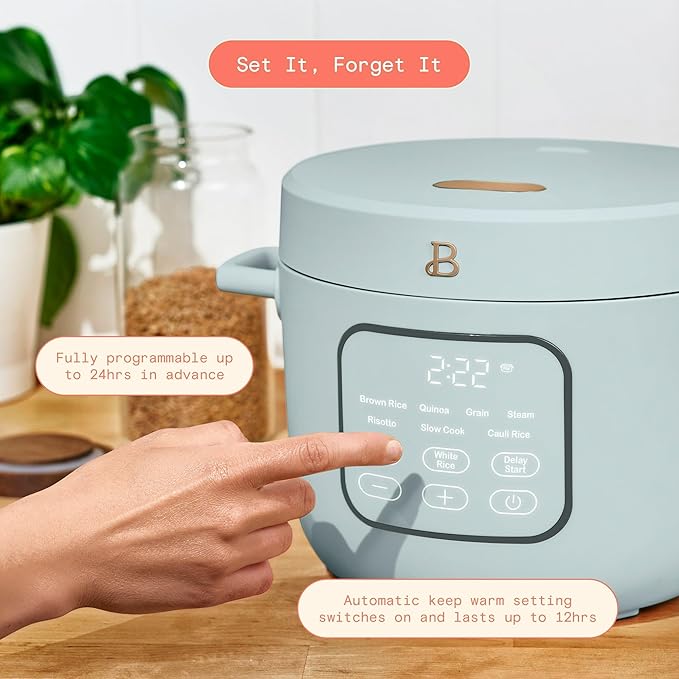 14-Cup Rice Cooker &amp Food Steamer | Large Capacity Rice Maker with Steam Function | Non-Stick Inner Pot &amp Keep Warm | Includes Steamer Basket &amp Accessories | Perfect Rice Every Time