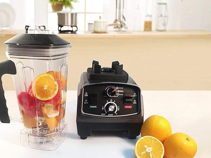 Smoothie Maker 1200W Powerful Blender with 2L BPAS s Large Container 5 Speeds Control 48000 RPM High-Speed 4 Blades Jug Blender MixerBlackBlack