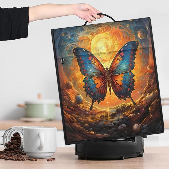 cfpolar Kitchen Aid Mixer Cover Compatible with 6-8 Quarts Butterfly Animal Universe Stand Mixer Cover Kitchen Aid Mixers Accessories Appliance Organizer Bag Dust Covers with Zipper Pocket