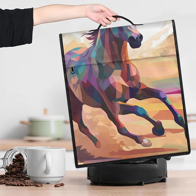 cfpolar Kitchen Aid Mixer Cover Compatible with 6-8 Quarts Painted Animal Horse Stand Mixer Cover Kitchen Aid Mixers Accessories Appliance Organizer Bag Dust Covers with Zipper Pocket