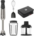Vitamix 5-Speed Immersion Blender 5-Piece Bundle 625-Watt Motor One-Handed Operation 5 ft cord includes Mini-Chopper Blending Jar Whisk Attachment &amp Storage Case Stainless Steel/Black