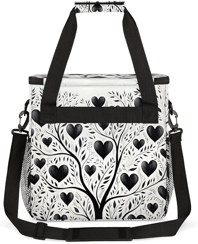 heart Tree Coffee Maker Carrying Bag Portable Travel Storage Tote Bag Compatible with K-Mini or K-Mini Plus Single Serve Coffee Brewer Carrying Case with Multiple Pockets &amp Shoulder Strap