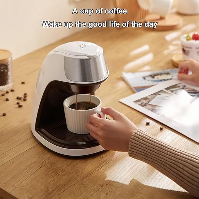 Electric Coffee Machine Semi-automatic Drip Type Electric Tea Kettle with Ceramic Cup 300ml Capacity Steam Extraction Anti-Dry Burn for Office Home Use