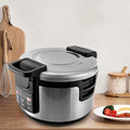 Rice Warmer with Inner Pot Commercial Rice Warmer with Display (Warm Function Only Not Cooker) Stainless Steel Exterior Non-Stick Insert Pot-19 L/20QT Use for Hotel Canteen