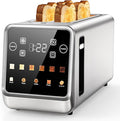 4-Slice Smart Toaster with Digital Touchscreen &amp 1-Touch Memory for Family | Stainless Steel Extra-Wide Long Slots for Bagels &amp Artisan Bread | All-in-One Defrost Reheat &amp Single-Slice M