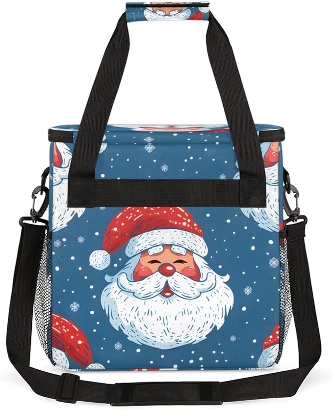 Dreamy Santa Claus Coffee Maker Carrying Bag Cute Santa Claus Travel Storage Bag Compatible with K-Mini or K-Mini Plus Single Serve Coffee Brewer Carrying Case with Multiple Pockets &amp Shoulder S