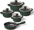 Real Ceramic Non-Scratchable Non-Toxic Cookware Set – Oven Safe up to 1200°F Stovetop Agnostic Dishwasher Safe Long-Lasting and Lightweight – PFAS PTFE PFOA PFOS-Free – Matte Rosemary