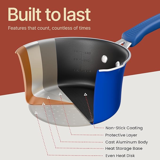 Pots and Pans Set 23-Piece Non Stick Cookware &amp Bakeware Sets with Plaid Pattern Stackable Design Dishwasher Safe Stain-resistant Oven &amp All-Stove Safe Tempered Glass Lid Blue