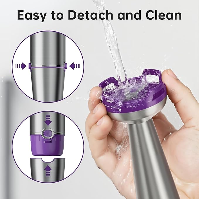 Immersion Blender Handheld Corded Hand Blenders Set 1100W Trigger Variable Speed 5 in 1 Stick Emulsifier with Chopper Whisk and Frother for Soup Baby Food and Smoothies Purple