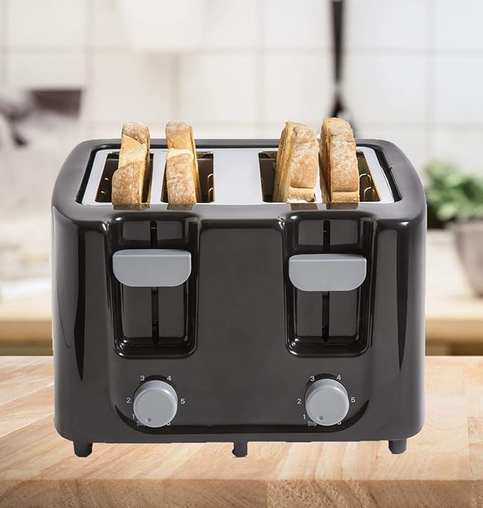 Continental Electric CE-TT029 Toaster 4 SliceCool Touch Black