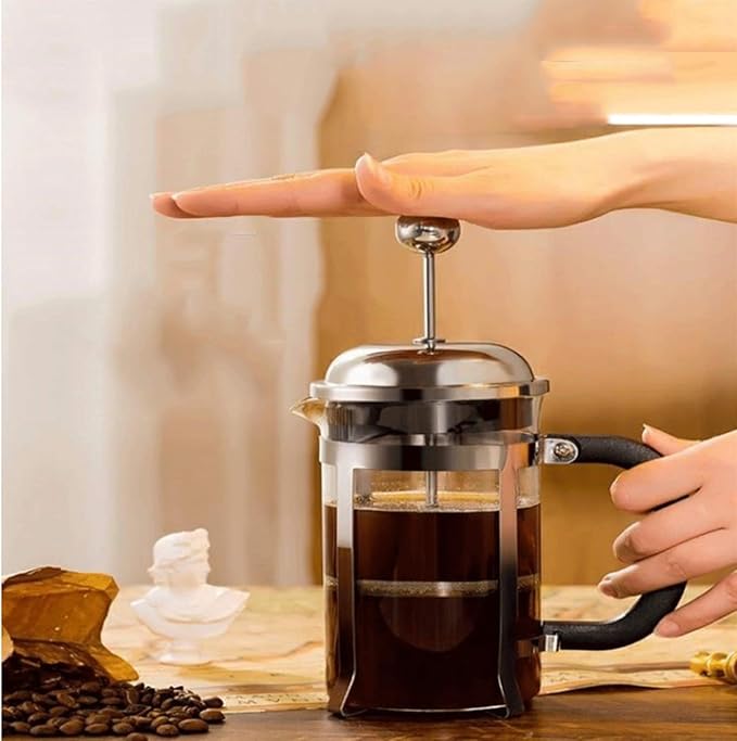 Press Coffee Maker 3-Layer Filter Coffee Pots Heat Resistant Carafe Coffee &amp Tea Carafes 600ml/1000ml (1000ML)