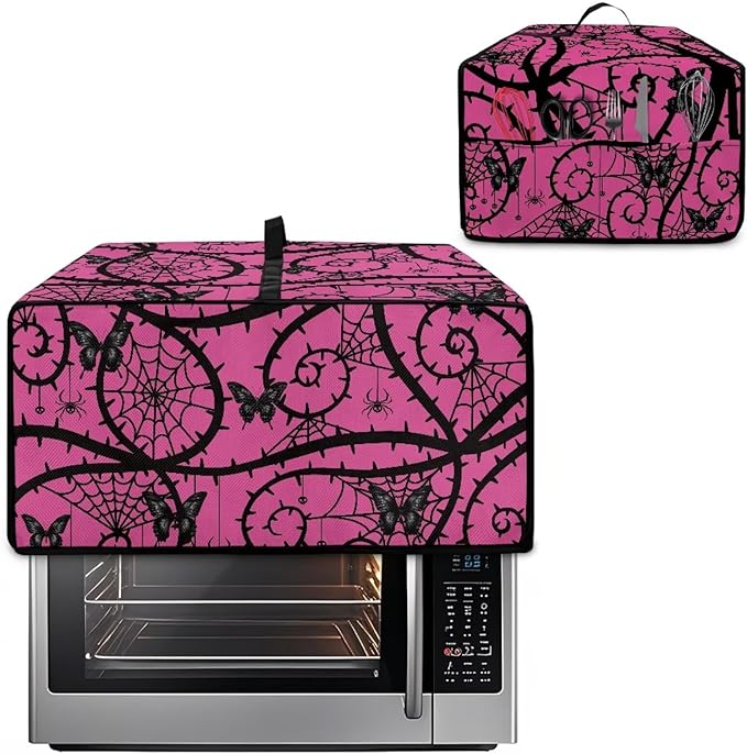 Doojoayie Small Appliance Cover 4 Slice Toaster Cover Bramble &amp Butterfly Print Kitchen Decoration Dust-proof Appliance Protector for Toaster Oven/Kitchen Appliance/Air Fryer