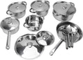 9pcs Cookware Pots and Pans Set Nonstick Kitchen Cookware Set with Lids Ladle Spatula Soup Pot Saute Pan Utensil Stainless Steel Kitchen Cooking Set Dishwasher Oven