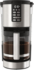 Ninja 14 Cup  Programmable Coffee Maker XL Pro with Permanent Filter 2 Brew Styles Classic &amp Rich 4 Programs Small Batch Delay Brew Freshness Timer &amp Keep Warm Stainless Steel DCM201