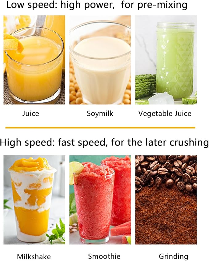 Countertop Blender 850W Blenders for Kitchen 48 Oz Glass Jar 5 Speeds and Pulse for Shakes and Smoothies Frozen Drinks Silver
