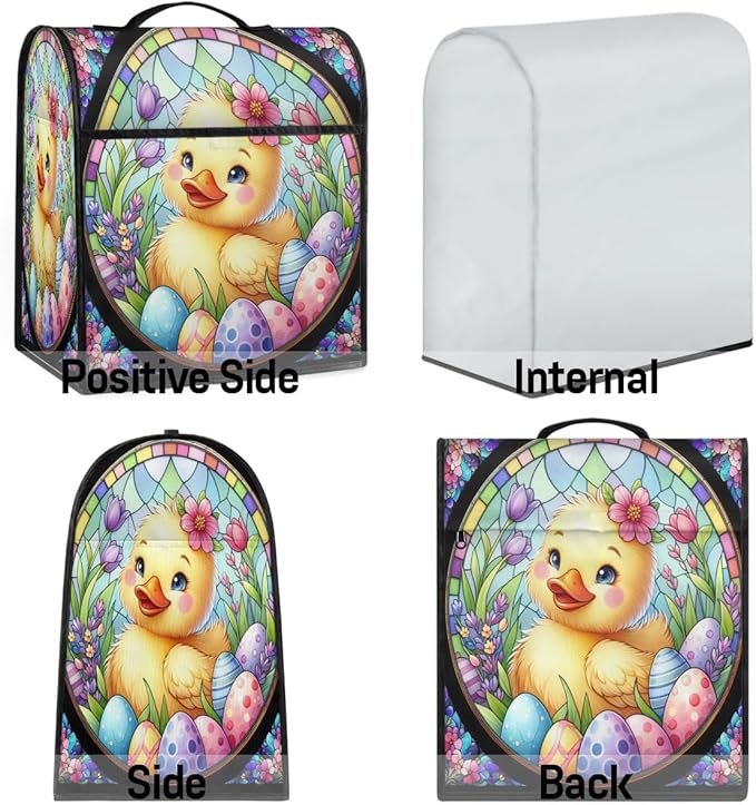 cfpolar Kitchen Aid Mixer Cover Compatible with 6-8 Quarts Animal Duck Flower Stand Mixer Cover Kitchen Aid Mixers Accessories Appliance Organizer Bag Dust Covers with Zipper Pocket