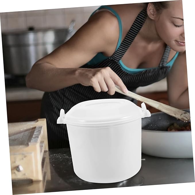 Microwave Rice Cooker with Steamer Basket Large Capacity Reusable Household Rice Cooker Container for Even Heating and Fresh Flavor Retention Versatile Microwaveable Food Steamer