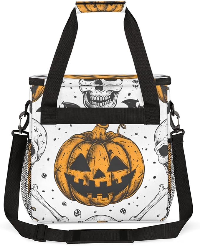 Retro Pumpkin Coffee Maker Carrying Bag Fantastic Pumpkin Travel Storage Bag Compatible with K-Mini or K-Mini Plus Single Serve Coffee Brewer Carrying Case with Multiple Pockets &amp Shoulder Strap