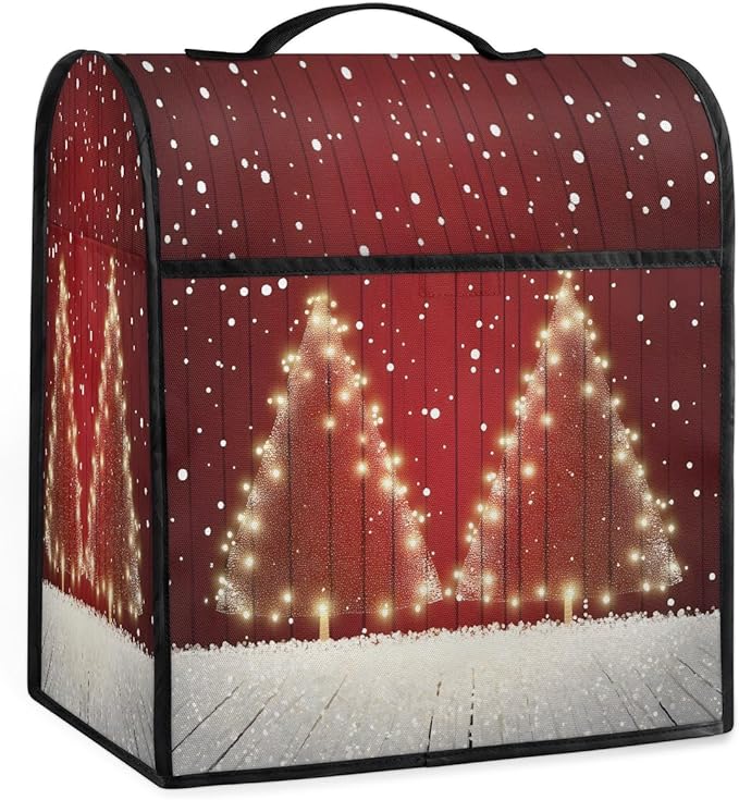 cfpolar Kitchen Aid Mixer Cover Compatible with 6-8 Quarts Christmas Tree Snowflakes Stand Mixer Cover Kitchen Aid Mixers Accessories Appliance Organizer Bag Dust Covers with Zipper Pocket