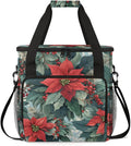 Holly Berry Flowers Coffee Maker Carrying Bag Gothic Flowers Travel Storage Bag Compatible with K-Mini or K-Mini Plus Single Serve Coffee Brewer Carrying Case with Multiple Pockets &amp Shoulder St