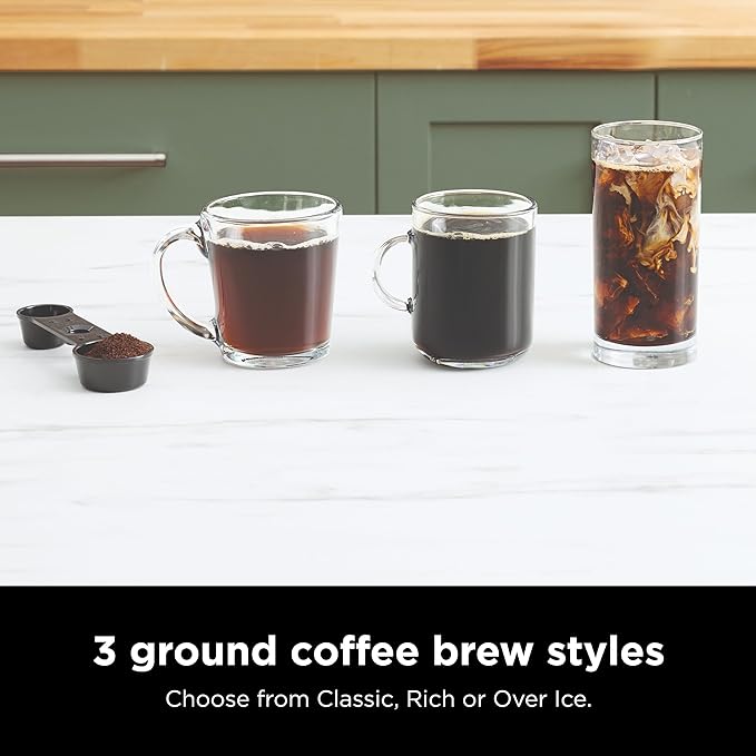 Ninja Espresso &amp Coffee Maker &amp Barista System 3 Espresso Brew Styles Single-Serve Coffee &amp Nespresso Capsule Compatible Built-in Frother Espresso Cappuccino &amp Latte Maker Black
