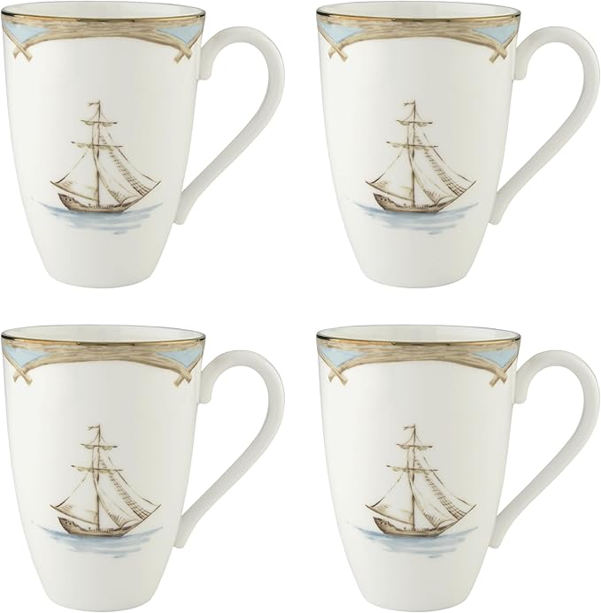 Lenox 897269 British Colonial Tradewind Mugs Set of 4