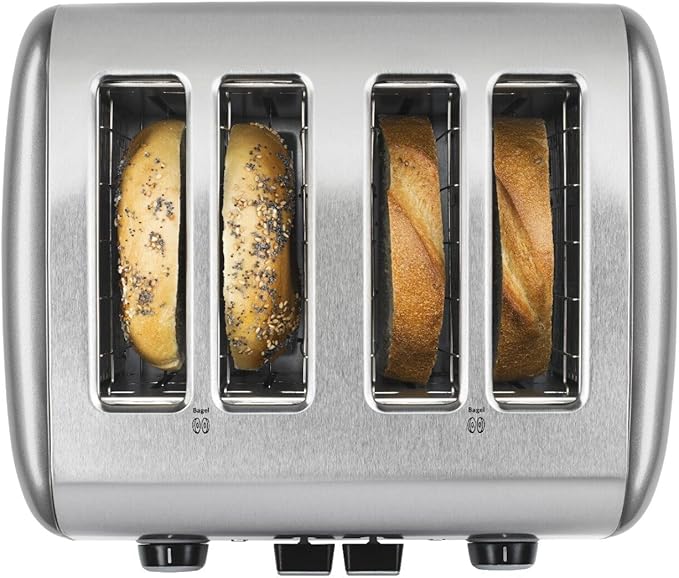 KitchenAid 4-Slice Toaster and 5-Speed Hand Mixer Bundle - KMT4115 and KHM512 Contour Silver