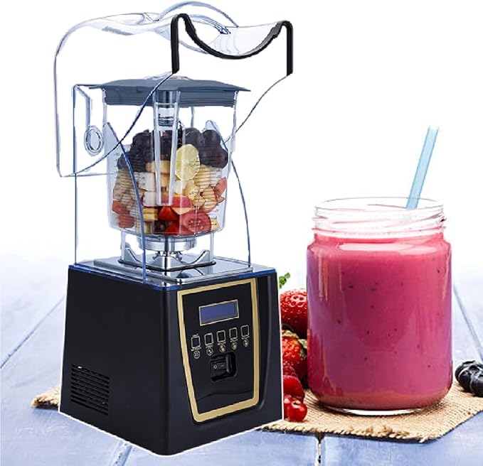Commercial Quiet Blender 1800 W Professional Countertop Blender with 70oz Pitcher And Self-Cleaning Functional 30000r/min Soundproof Smoothie Machine110V