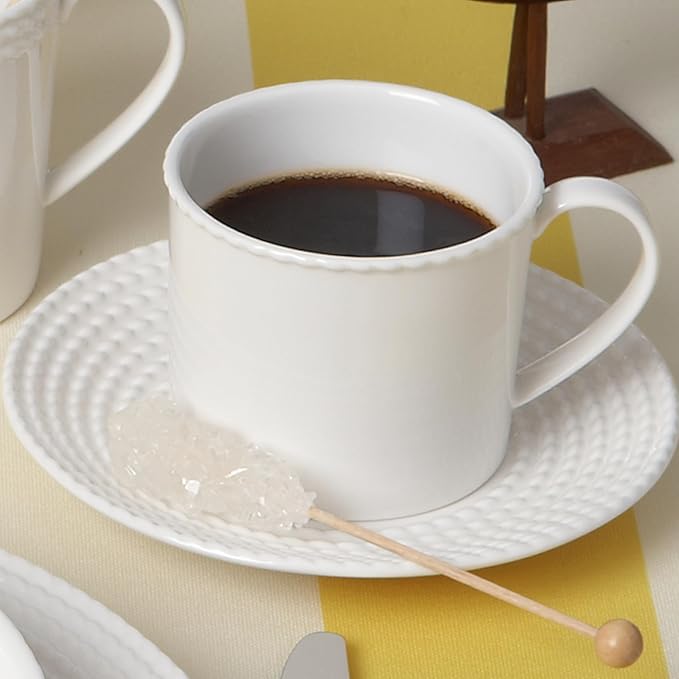 kate spade new york Wickford Tidbit Plate 1-Piece Side Plate Service for 1 White 6-inch Diameter