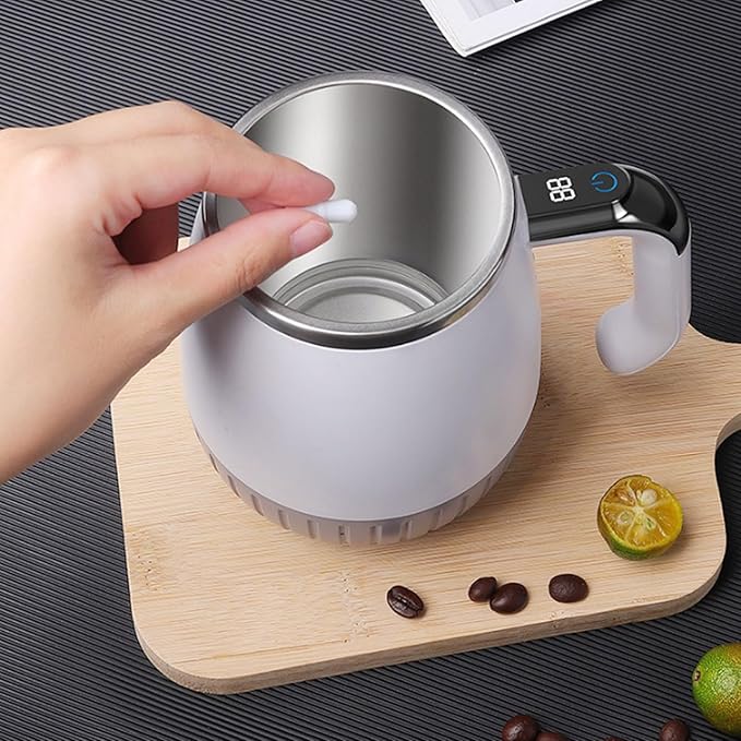 Automatic Stirring Cup with Smart Temperature Display Electric Magnet Mixing Mug for Coffee Protein Powder