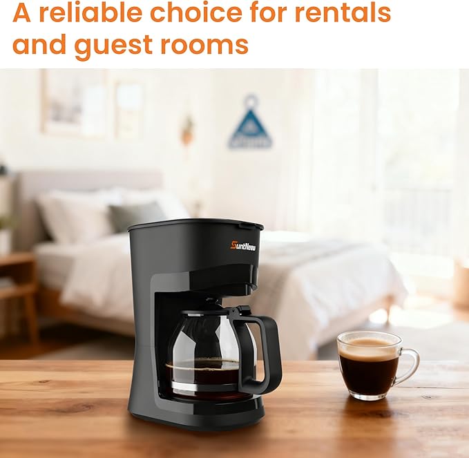 12-Cup Coffee Maker 1.5L Drip Coffee Machine with One-Touch Brewing Glass Carafe Anti-Drip System Reusable Filter Easy-to-Use Home &amp Office Coffee Brewer