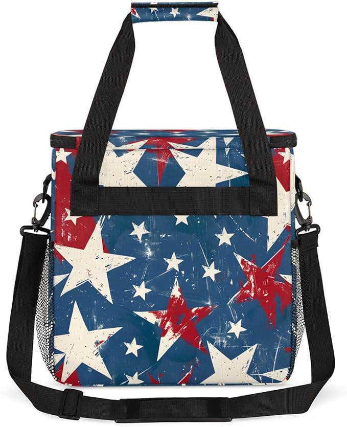 4th of JulyFestivities Coffee Maker Carrying Bag Travel Storage Bag Compatible with K-Mini or K-Mini Plus Single Serve Coffee Brewer Carrying Case with Multiple Pockets &amp Shoulder Strap