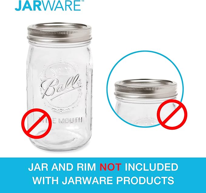 Jarware Cold Brew Coffee Maker and Tea Infuser Lid For Wide Mouth Mason JarsBlack