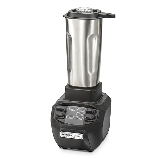 Hamilton Beach Commercial HBB255S Rio Stainless-Steel Bar Blender 1.6 Horsepower 32 Ounce Capacity NSF Certified