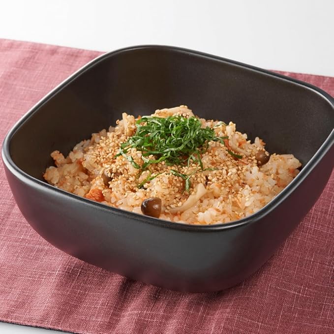 HARIO GO-2-B-W Rice Pottery Microwave Safe 2 Pieces Made in Japan