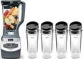 BL660 Professional Compact Smoothie &amp Food Processing Blender 1100-Watts 3 Functions 72-oz. Pitcher &amp 4 To-Go Cups