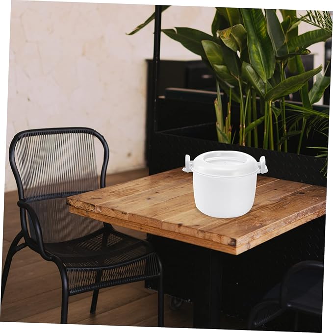 Rice Cooker Rice Maker for Microwave Food Storage Bowl Microwave Bowl with Lid Microwave Rice Pots Microwave Rice Cooking Microwave Steamer Basket Travel Pasta Insulation Plastic