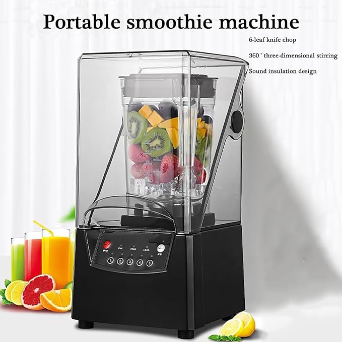 Blender 2200w Wall Breaking Machine Thickened Soundproof Cover 5 Speed Intelligent Touch Control Suitable for Commercial Teahouse and Home Use