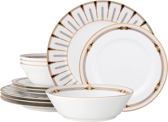 Noritake Empire Gold 12-Piece Dinnerware Set Service For 4