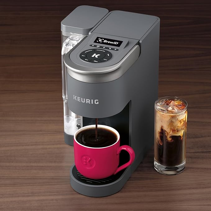 Keurig K-Supreme SMART Single Serve Coffee Maker With Wifi Compatibility 4 Brew Sizes And 66oz Removable Reservoir Compatible with Alexa Gray