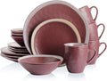 Stone Lain Serafina Stoneware 16-piece Round Dinnerware Set Wine