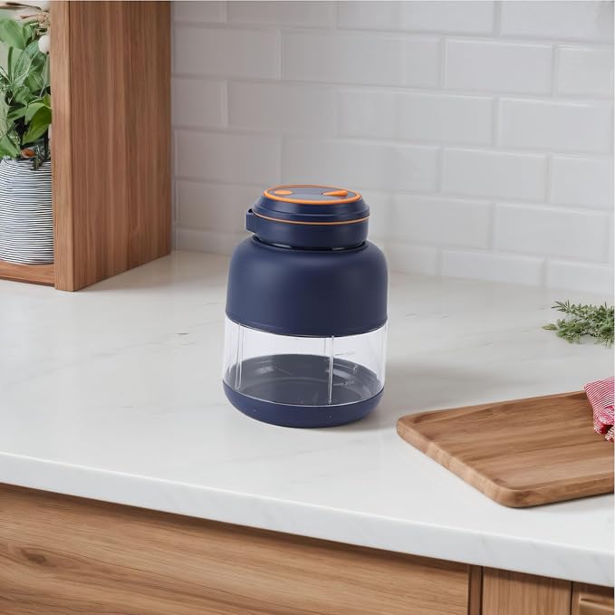 FTVOGUE Portable Blender Powerful Ice Crusher with 1300mAh Battery and 800ml Tritan Cup for Smoothies Shakes and Juices (Blue)