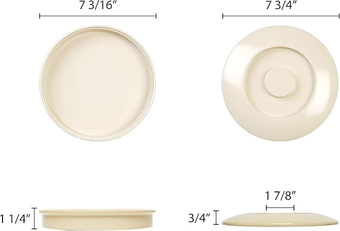 Nustone tan melamine dinnerware collection 8 1/4 tortilla server w/ lid comes in dozen
