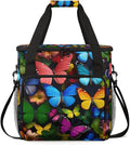 Colorful Butterfly Coffee Maker Carrying Bag Various Butterfly Travel Storage Bag Compatible with K-Mini or K-Mini Plus Single Serve Coffee Brewer Carrying Case with Pockets &amp Shoulder Strap
