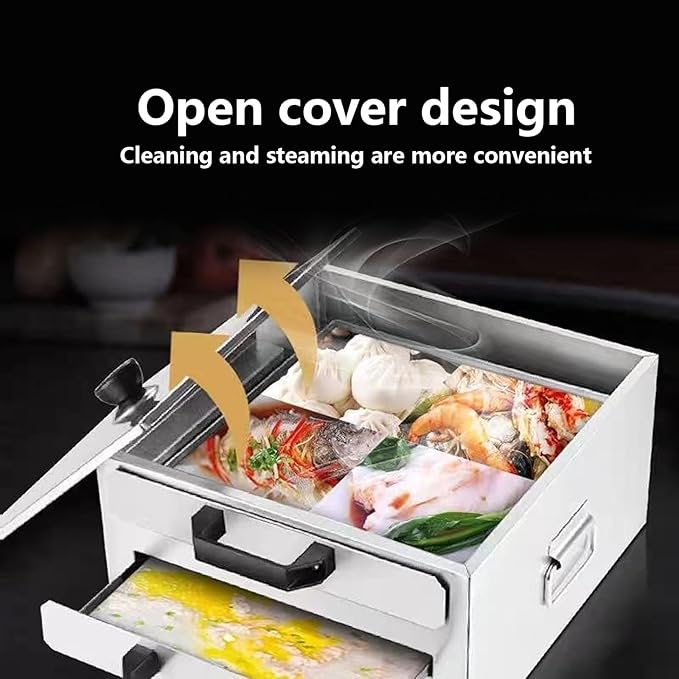 AIZYR Household Rice Roll Machine 304 Stainless Steel Steamed Vermicelli Roll Steamer Cooking Rice Noodle Roll Dumpling Hongkong Or Cantonese Foods