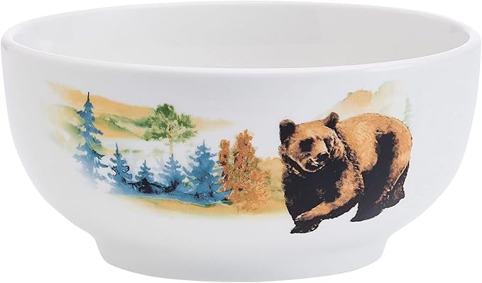 Studio Nova Woodland Animals Lodge 12 Piece Dinnerware Set Service for 4 White