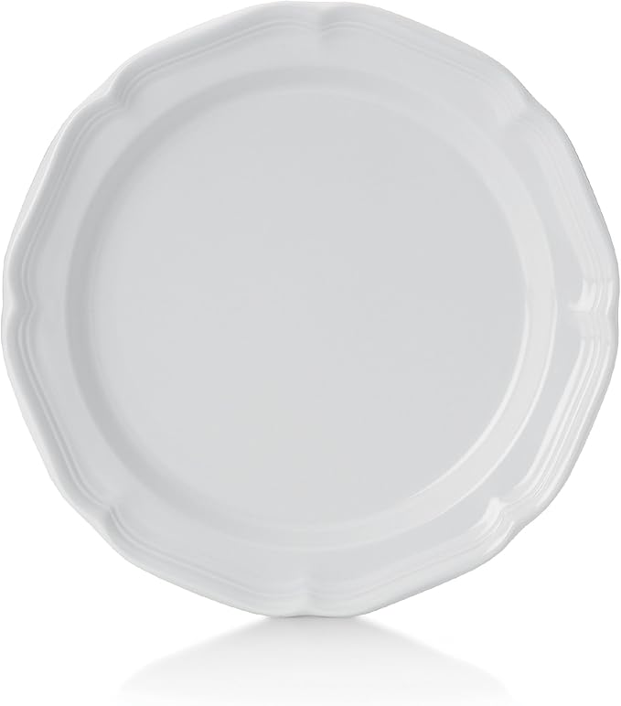 Mikasa French Countryside 40-Piece Dinnerware Set Service for 8 White &amp French Countryside Cereal Bowl 7-Inch Set of 4 White - F9000-421 30 ounces