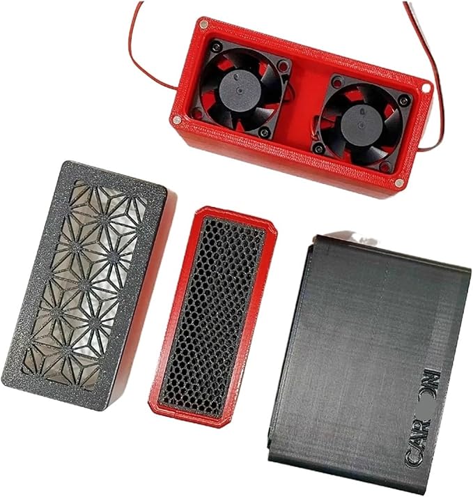 for BentoBox V2.0 Activated Carbon Filter for Bento Box 2 Stage Filter with HEPA and Activated Carbon 3D Printer Accessories(White Black red)